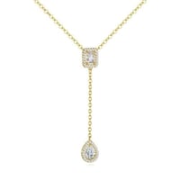 قلادة زركون ذهبي