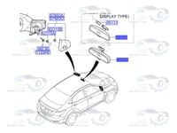 851013X100 مرايه رؤية داخلية هيونداي اصلي
