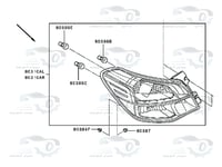 8330A851 اسطب خلفي ميتسوبيشي اتراج يسار تجاري