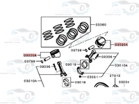 1110B460 بساتم مكينة باجيرو 3800 اصلي