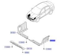 291301R400 بطانة تحت المكينة يسار اكسنت 2013 اصلي