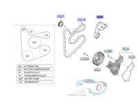 252812J001 شداد سير مكينة النترا 2020 اصلي