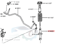 4162A397 مساعد خلفي ميتسوبيشي ياباني