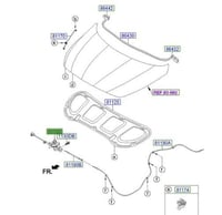 811301W000 قفل كبوت ريو 2013 اصلي