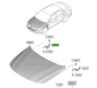 66920L2000 مفصلة كبوت K5 2021 يميـــن اصلي