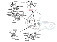 MR554746 كرسي مكينة خلفي ميتسوبيشي لانسر اصلي