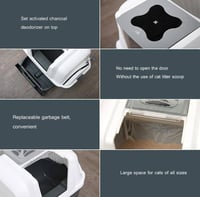 كات ات صندوق رمل ذكي سهل التنظيف