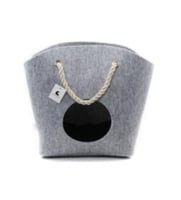 سلة وبيت للقطط مع مخدة,l