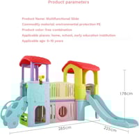 زحليقة كبيرة للاطفال مع ممر طويل، متسلق، نفق، مساح...