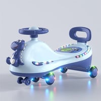 سيارة أطفال دوّارة بتصميم ديناصور وأضواء LED – لعب...