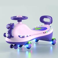 سيارة أطفال دوّارة بتصميم ديناصور وأضواء LED – لعب...