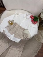 بدلة العيد خامة كتان وتفته حرير