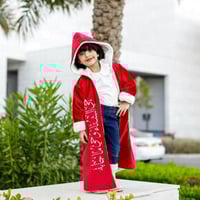 فروة شتوية بناتي لون احمر