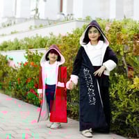 فروه بناتي لون اسود واحمر