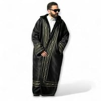 فروه رجالي لون اسود مبطنة بفرو ناعم