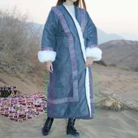 فروة نسائية شتوية بلون فيروزي