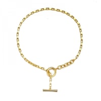 سلسال سلسلة بقفل دائري لون ذهبي