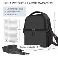 حقيبة (رمادي أو أسود) مضخة الحليب مع قالبين ثلج