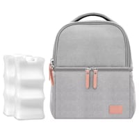 حقيبة (رمادي أو أسود) مضخة الحليب مع قالبين ثلج