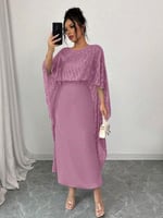 فستان نسائي طويل الجاكارد