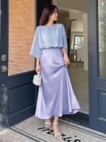 فستان كاجوال من قماش شبكي