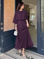 فستان كاجوال من قماش شبكي