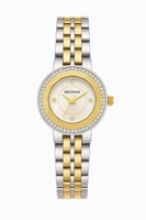 ساعة نسائية بسوار ذهبي وفضي من بروشا BR1014