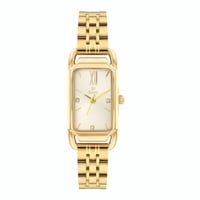 ساعة نسائية من ايفرد بتصميم مستطيل - ذهبي