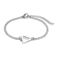 سواره رجالية باللون الفضي بتصميم مثلث عصري