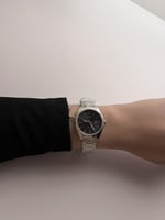 ساعة كاسيو كوارتز - تاريخ مينا اسود نسائي