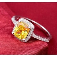 خاتم فضي أنيق مرصع بحجر الزركون وقطع الكريستال