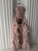 فستان سهره وردي فصوص