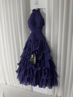 فستان ناعم موف قصير كسر