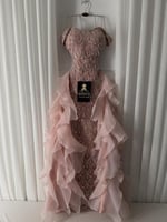 فستان سهره وردي فصوص