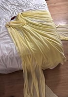 فستان حوامل اصفر شيفون