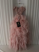 فستان سهره وردي فصوص