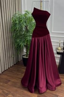 فستان سهرة عودي طويل