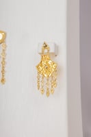 طقم سيتمي مع الخناقي ذهب تصميم بحريني عيار 21 الوز...