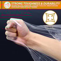 لفة تغليف بلاستيكية شفافة قابلة للتمدد ومتينة وذات...