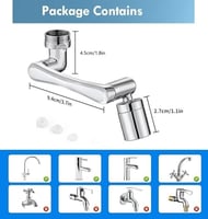 صنبور المطبخ والحمام موسع سبلاش هيد 1080 درجة دوار...