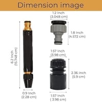 مجموعة مسدس مياه لغسيل السيارة بفوهة قابلة للتعديل...