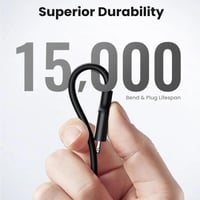 يوجرين -سلك شاحن USB-C إلى آيفون بطول 1 م - أسود