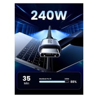 يوجرين -سلك شاحن سريع من USB-C إلى USB-C مظفر بطول...