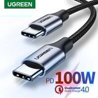 يوجرين -سلك شاحن من USB-C إلى USB-C مضفر بطول 3 م