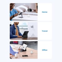 يوجرين - شاحن جداري بمنفذ USB-C ومنفذ USB وبقوة 20...