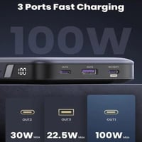 يوجرين-شاحن متنقل بمنفذين PD وبمنفذ USB وبسعة 2000...