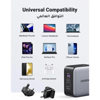 يوجرين -شاحن جداري نيكسود GaN بمنفذين USB-C وبمنفذ...
