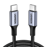 يوجرين -سلك شاحن سريع من USB-C إلى USB-C مظفر بطول...