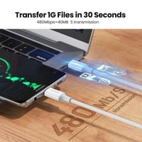 يوجرين -سلك شاحن من USB-C إلى USB-C بطول 2 م - أبي...