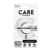 بانزر جلاس-كفر حماية ايفون 16 برو CARE مع حامل و ي...
